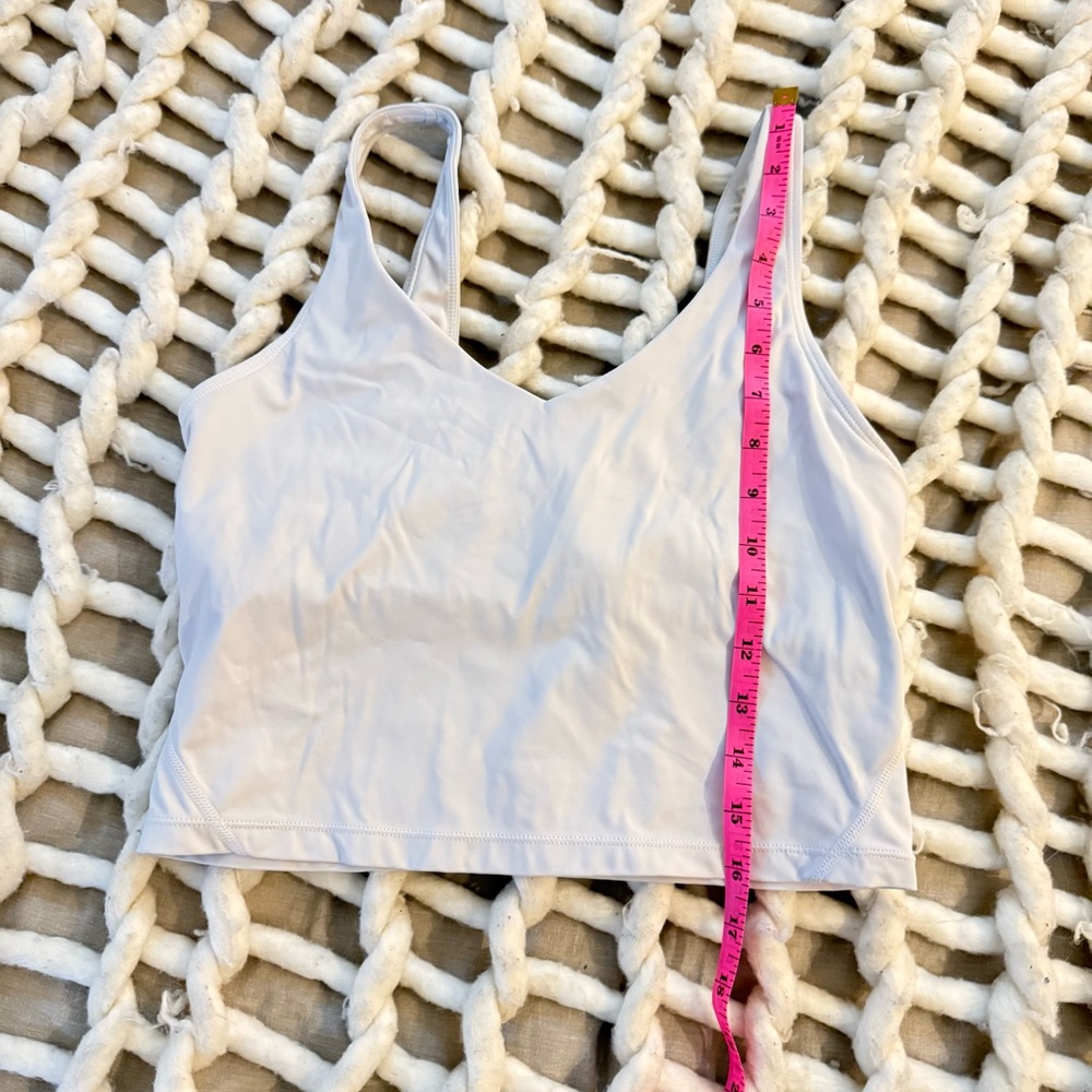 White longline sports bra tank